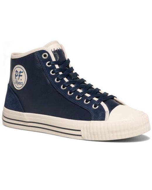 PF Flyers Center Vintage High Top Leather Suede Sneaker In Blue Lyst pf-flyers-center-vintage-high-top-leather-suede-sneaker-in-blue-lyst