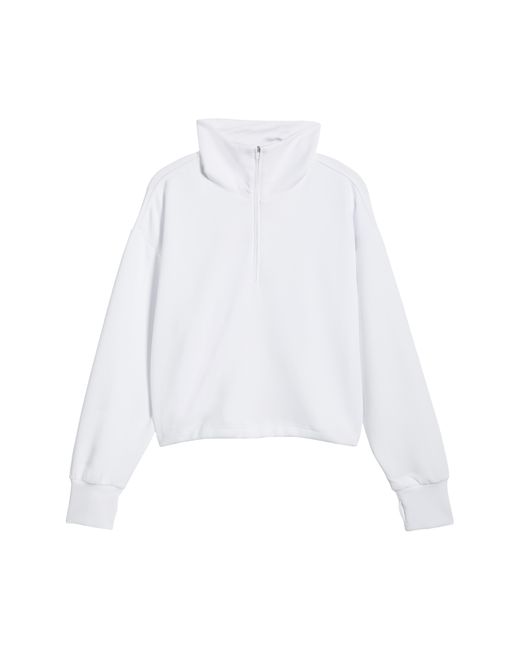Zella White Modal Half Zip Pullover
