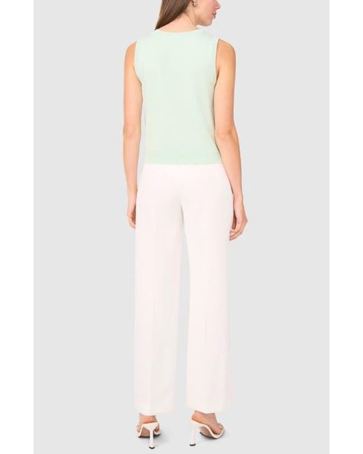 Halogen® Green Crewneck Sweater Tank