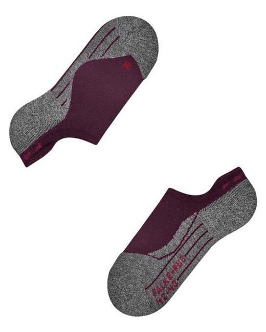 Falke Purple Ru3 Comfort Invisible Running Socks