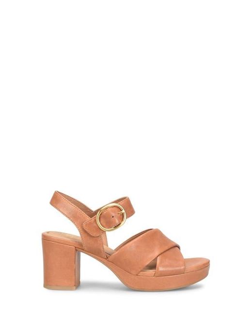 Söfft Brown Lizzie Ankle Strap Platform Sandal