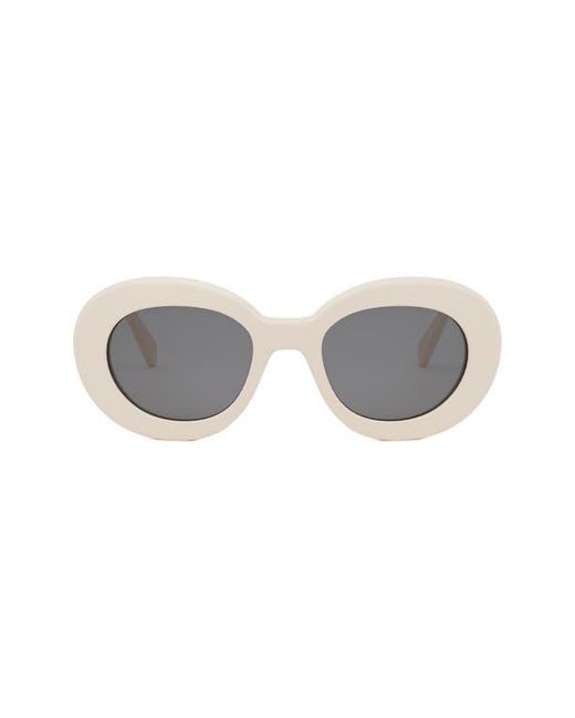 Céline Gray Triomphe 53Mm Round Sunglasses
