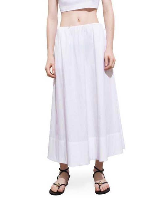 Mango Purple Flared Cotton Midi Skirt