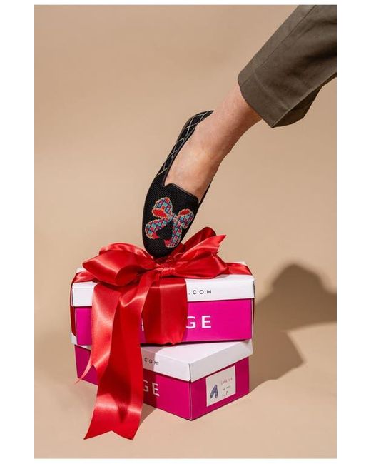 PAIGE Black Needlepoint Loafer