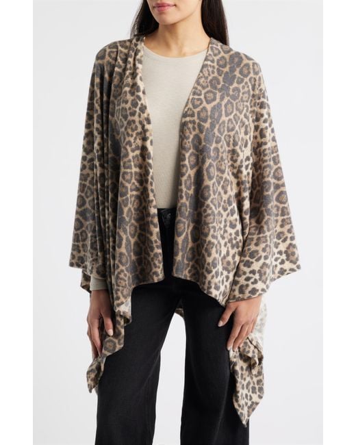 Loveappella Black Leopard Print Shawl