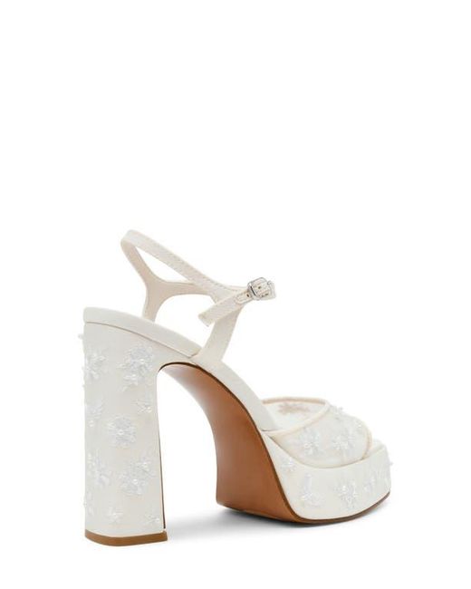 Steve Madden White Lianda Platform Sandal