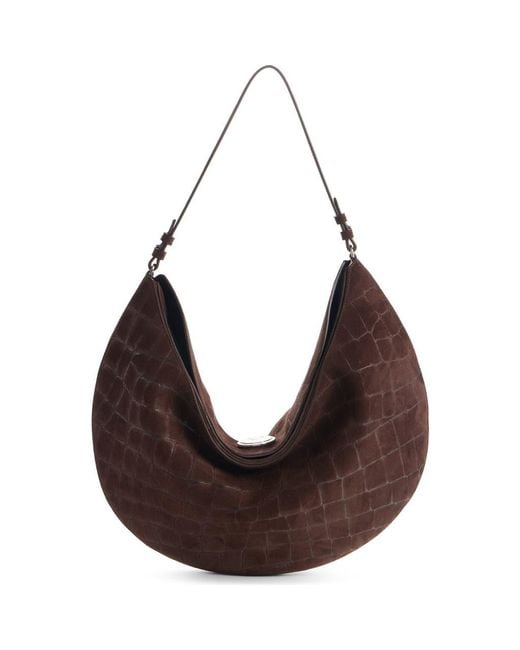 Jacquemus Brown Le Sac Ovalo Suede Hobo Bag