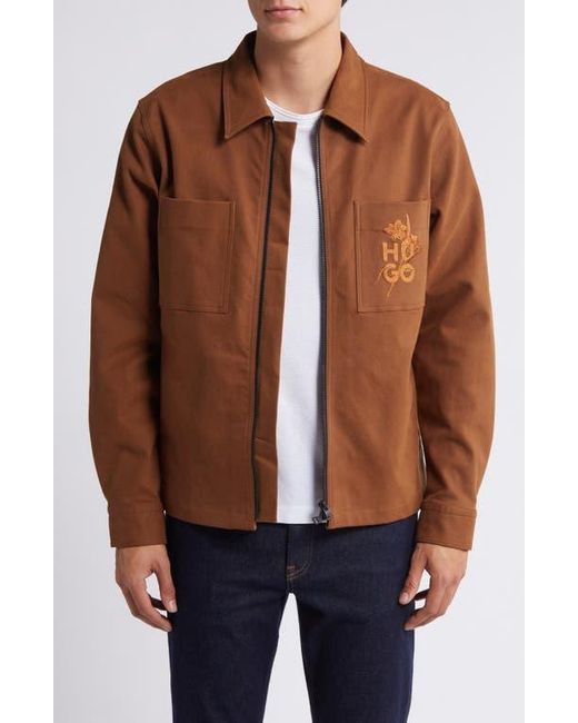 HUGO Brown Evalom Jacket for men