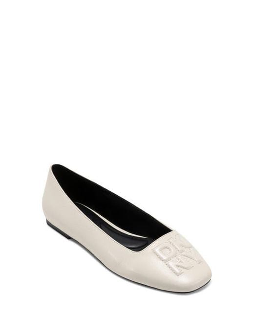 DKNY White Darianne Ballet Flat