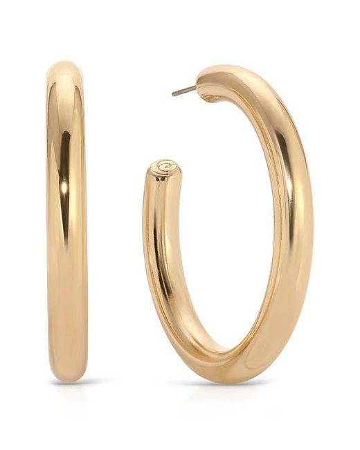 Ettika White Large Thick Classic Hoop Earrings