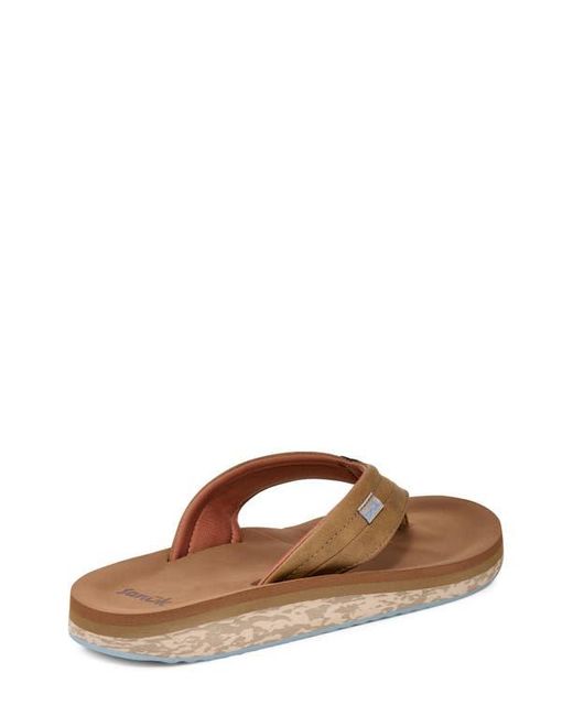 Sanuk Brown Tiderush Flip Flop for men