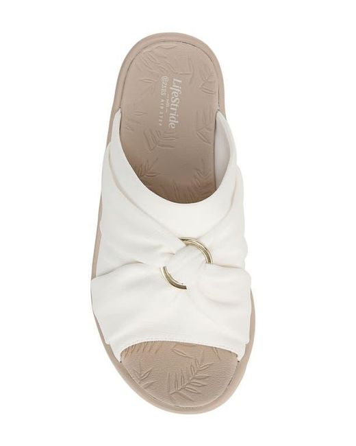 LifeStride White Serenade Slide Sandal