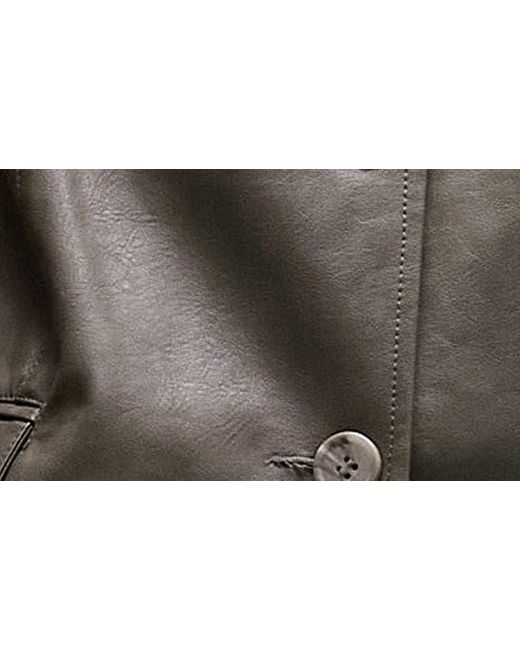 TOPSHOP Gray Faux Leather Vest