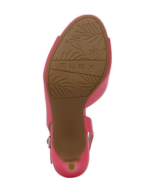 LifeStride Pink Teller Slingback Peep Toe Pump - Wide Width Available