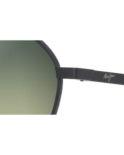 Maui Jim Green Kaulana 55mm Gradient Polarized Round Sunglasses for men