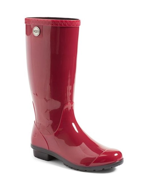 Ugg Shaye Rubber Rainboots in Red | Lyst