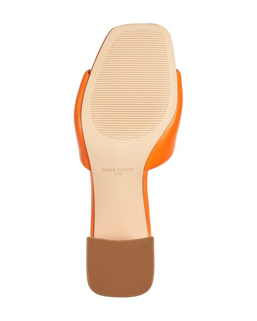 Marc Fisher Orange Nombra Block Heel Sandal