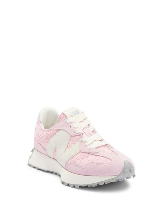 New Balance Pink 327 Lace Sneaker