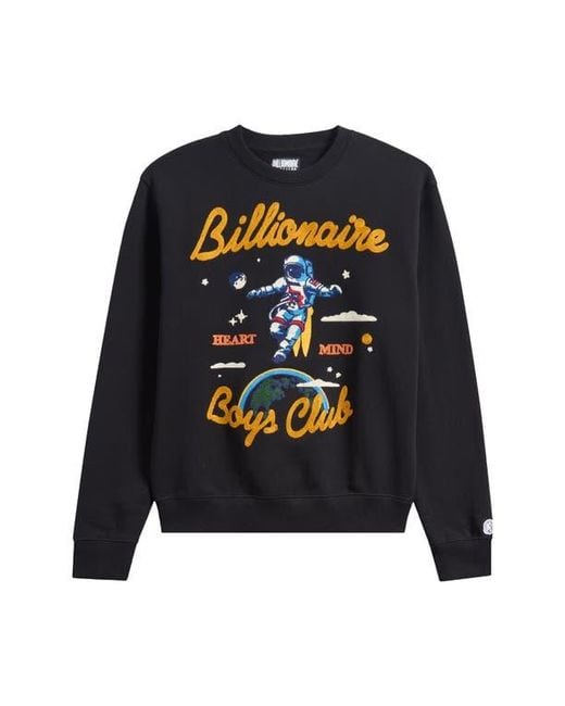 BBCICECREAM Black Bb Jet Set Embroidered Graphic Sweatshirt for men