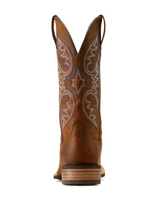 Ariat Brown Ricochet Wide Square Toe Western Boot for men