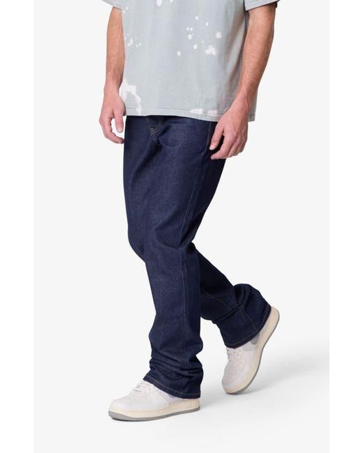 MNML Blue Raw Bootcut Jeans for men