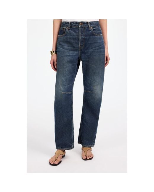 Madewell Blue The Darted Barrel Leg Jean