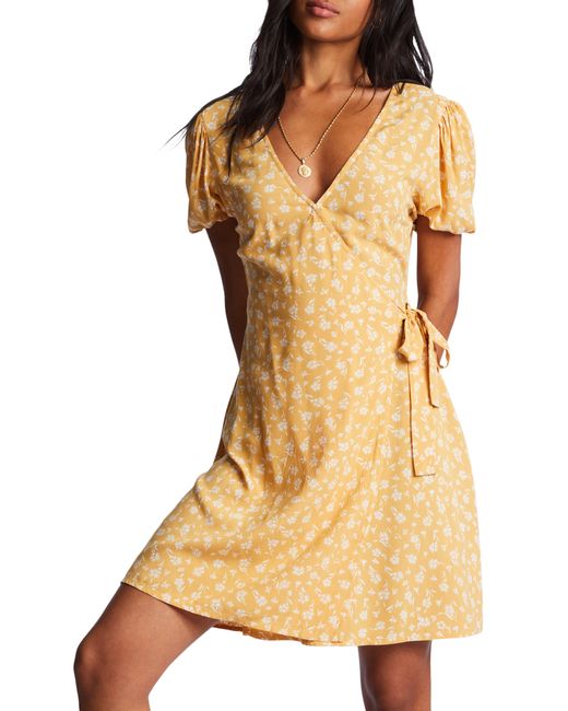 Hot Tropics Floral Wrap Minidress 