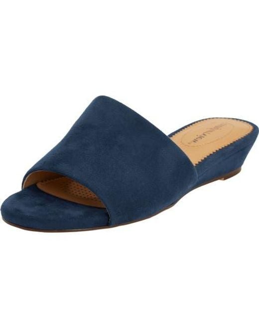 Comfortview Blue The Capri Slip On Mule