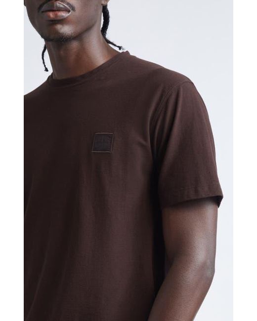 Stone Island Brown Ghost Compass Patch T-Shirt for men
