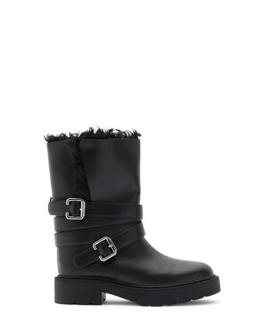 Jeffrey Campbell Black Bundled Biker Boot