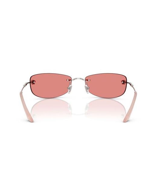 Versace Pink 60Mm Rectangular Sunglasses for men