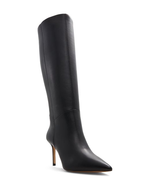 ALDO Laroche Pointed Toe Knee High Boot in Black | Lyst