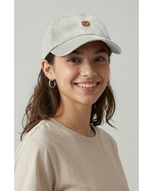 Alix White Pretzel Dad Cap