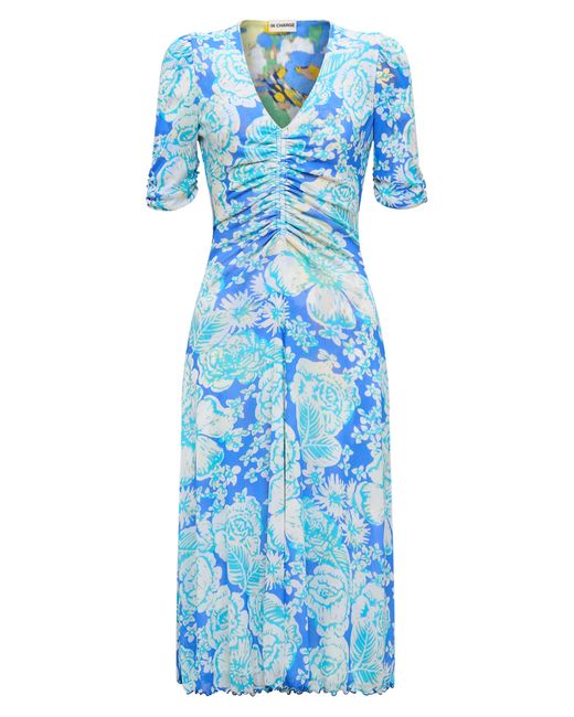 Diane von Furstenberg Blue Koren Reversible Fit & Flare Dress