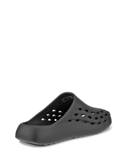 Ecco Gray Cozmo Perforated Mule for men