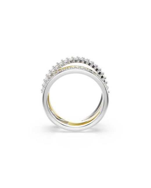 Swarovski White Hyperbola Layered Ring