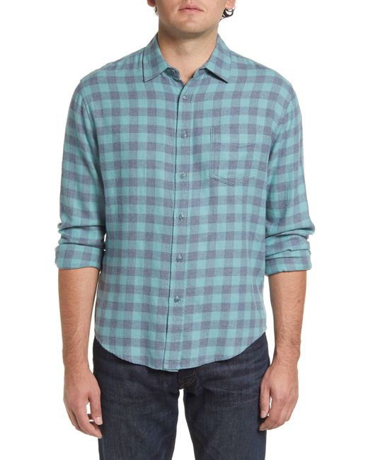 Rails Blue Lennox Relaxed Fit Plaid Flannel Button-up Shirt for men