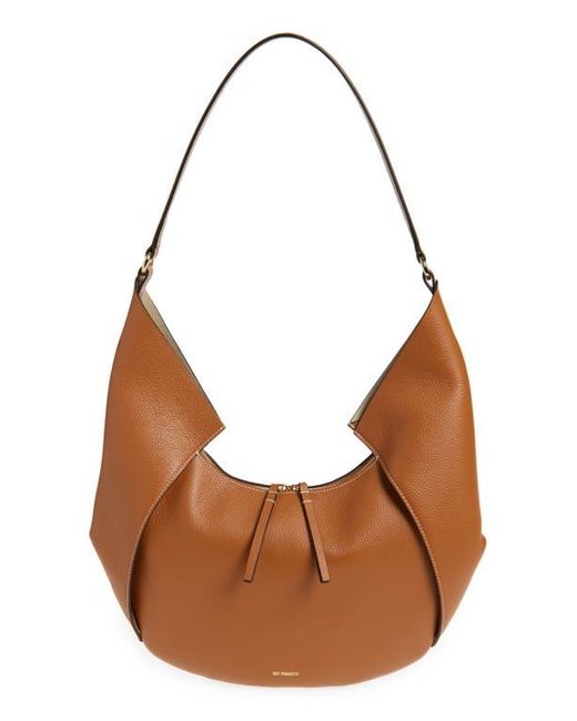 REE PROJECTS Brown Large Riva Pebbled Leather Hobo Bag