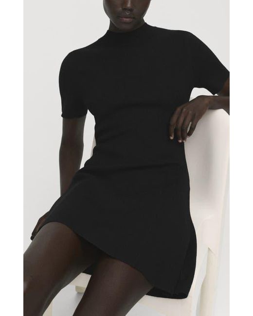 Mango Black Domino Seamed Minidress