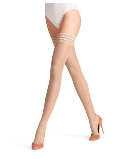 Falke White Pure Matt 20 Denier Sheer Thigh Highs