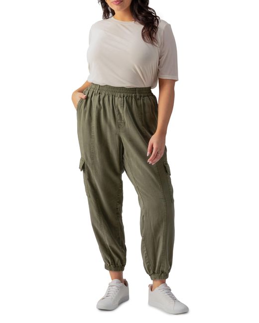 Sanctuary Green Relaxed Rebel Cargo joggers