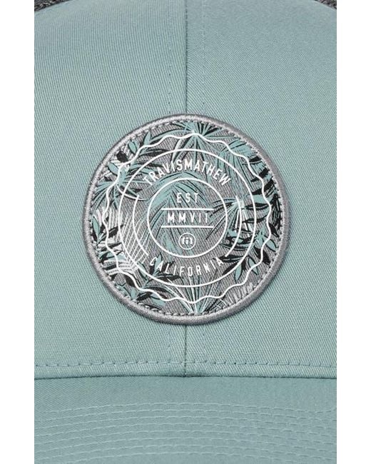 Travis Mathew Blue The Patch Floral Baseball Cap for men