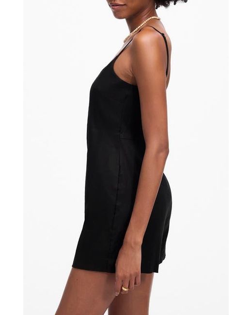 Madewell Black Square Neck Romper