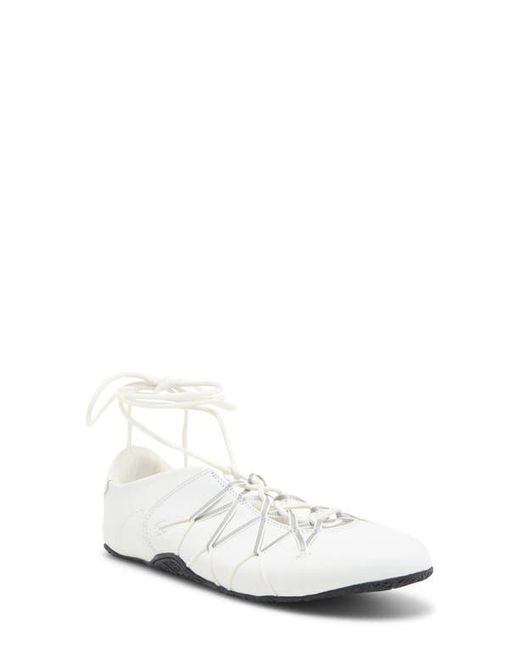 Jeffrey Campbell White Regimen Ankle Wrap Sneaker
