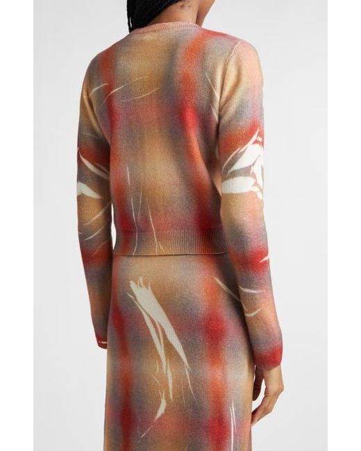 DIESEL Pink M-Chloty Distorted Check Wool Cardigan