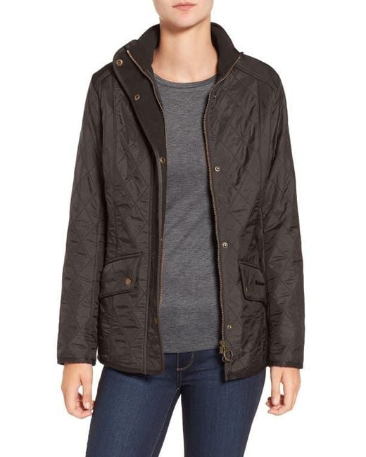 Barbour Brown Cavalry Fleece Lined Quilted Jacket