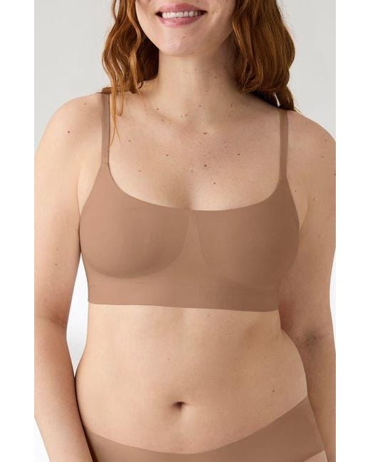 True & Co. Brown Soft Form Square Neck Wireless Bra