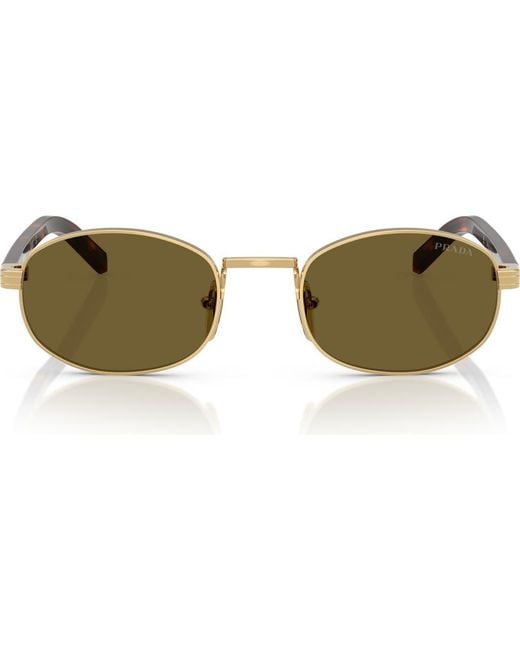 Prada Brown 52Mm Oval Sunglasses