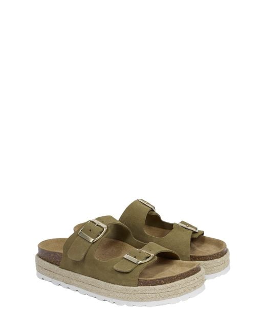 Celtic & Co. Green Double Buckle Sandal