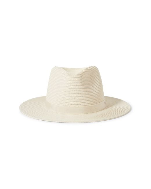 Brixton White Carolina Packable Straw Hat